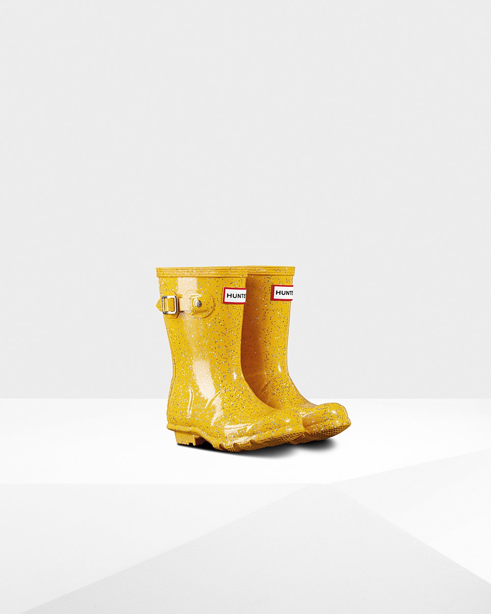 Kids Rain Boots - Hunter Original Little Giant Glitter (75HXCQMUI) - Yellow